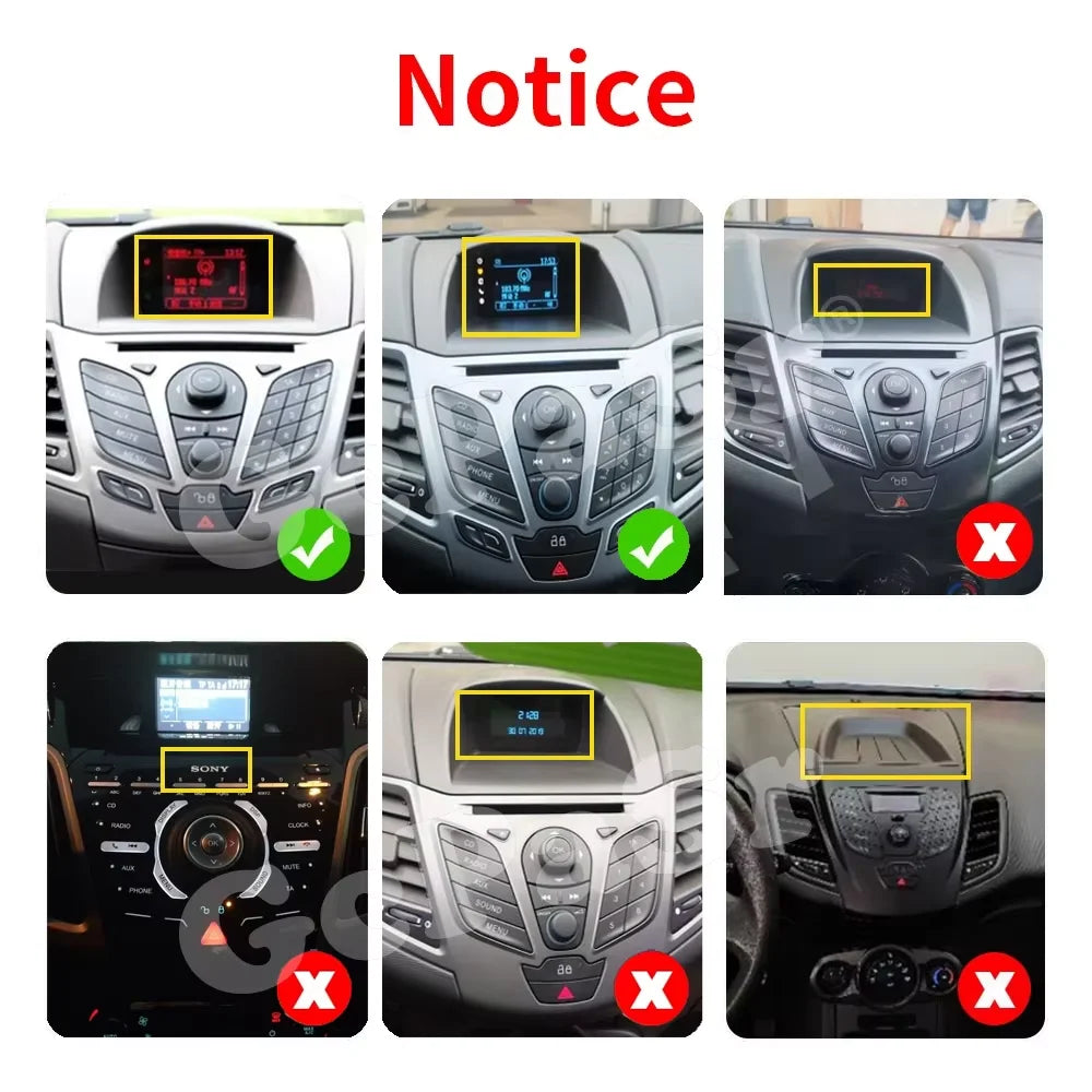 Android pour Ford Fiesta MK7 2009 - 2017 haute performance CPU tactile vidéo Bluetooth stéréo QLED écran Carplay vidéo DSP DVD