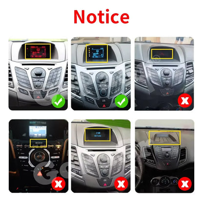 Android pour Ford Fiesta MK7 2009 - 2017 haute performance CPU tactile vidéo Bluetooth stéréo QLED écran Carplay vidéo DSP DVD