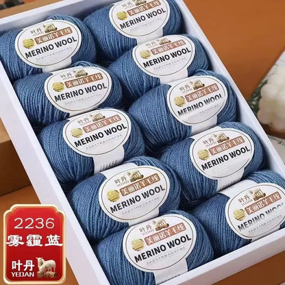Fil de laine doux à 3 plis, 500 g/ensemble, pour crochets, chapeau d'hiver, pull, écharpe, châle, manteau, Cardigan, bricolage, confortable, chaud et moelleux, fil rouge pour bébé
