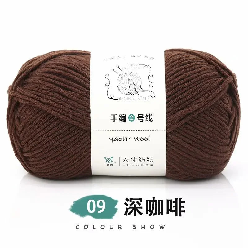 Fil de Coton Crocheté à la Main, 100g, Bricolage, Laine pour Bébé, Écharpe, Veste, Pull