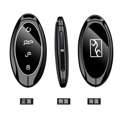 Housse de clé en métal de qualité supérieure pour BYD Yangwang U8/U9, étui de luxe à Protection complète pour clé de voiture, accessoires d'intérieur de voiture
