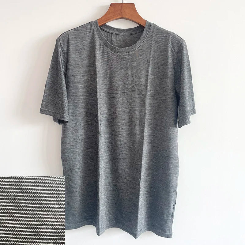 T-Shirt avec couche de Base en laine mérinos pour hommes, 180GSM, évacuant l'humidité, respirant, séchage rapide, Anti-odeur, taille ASIA