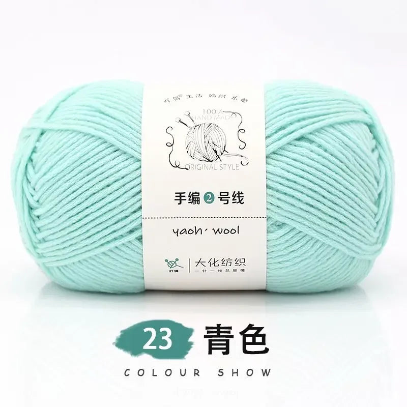 Fil de Coton Crocheté à la Main, 100g, Bricolage, Laine pour Bébé, Écharpe, Veste, Pull