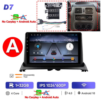 QSZN pour Renault Clio2 BB CB MK2 2001 - 2006 Android 13 autoradio lecteur vidéo multimédia CarPlay Auto 4G unité principale Navigation