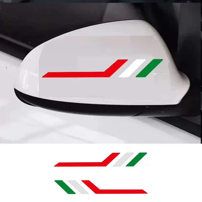 ملصق مرآة الرؤية الخلفية للسيارة قطعتان لـ Alfa Romeo Sportiva Giulia Giulietta 159 156 MITO Stelvio 147 إكسسوارات السيارات