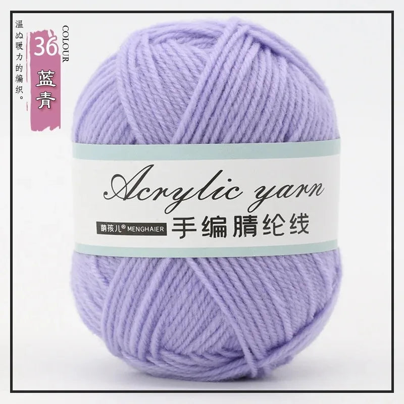 Fil tricoté en acrylique mélangé à 4 brins, avec crochet pour pull, chaussures, pantoufles, écharpe, démarreur tissé à la main pour débutants