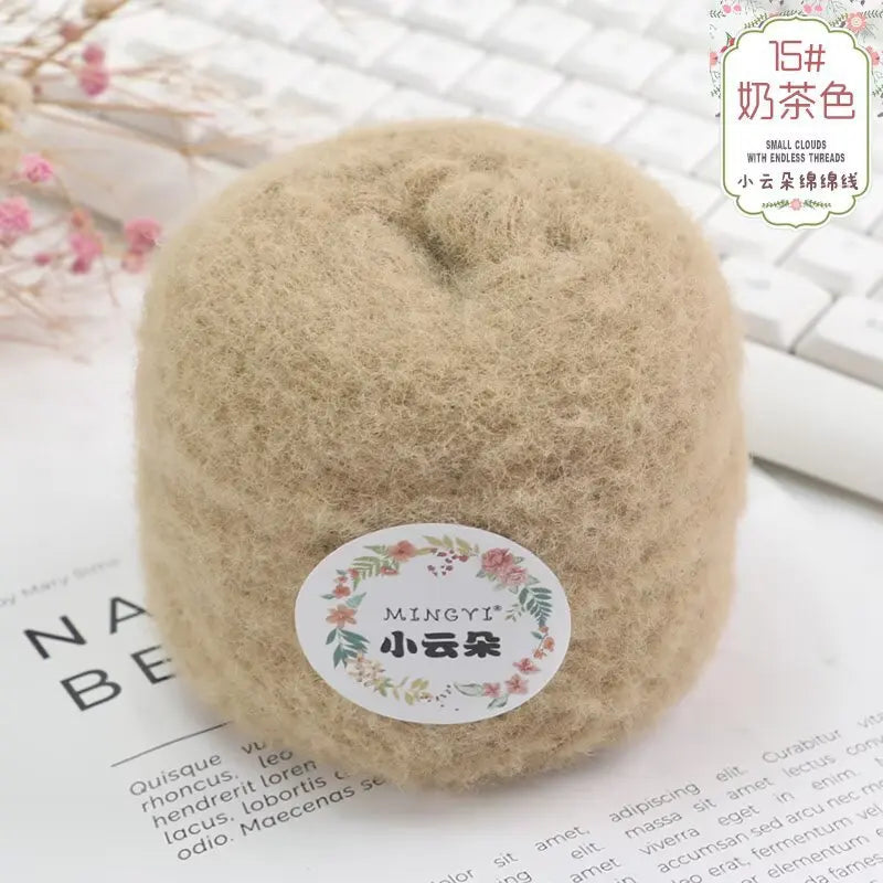 100g/boule 6 brins de fil de coton nuage tissé à la main bricolage gaufre écharpe chapeau bébé fil balle