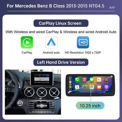 Écran tactile pour Mercedes Benz classe A W176 CLA GLA classe B W246 NTG4.5 GPS multimédia avec lecteur de voiture Carplay Android Auto