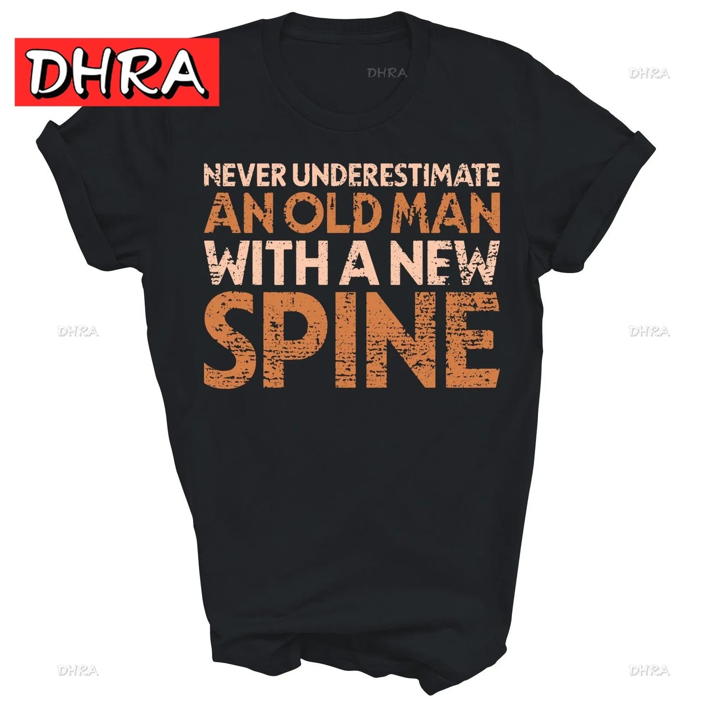 Chirurgie au dos Vieil homme avec une nouvelle colonne vertébrale Fusion de colonne vertébrale Chemise unisexe Cadeau T-shirt Jeune Rétro Unique Top Graphique T-shirts Coton