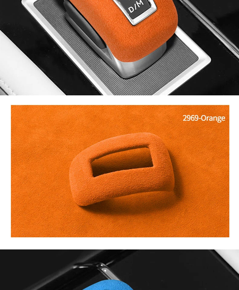 Autocollant de couverture de coffre de changement de vitesse de voiture, en Alcantara, anti-rayures, accessoires de réglage intérieur, pour Mitsubishi Outlander 2023