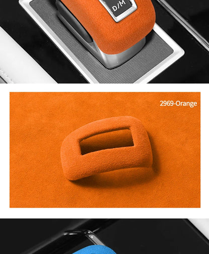 Autocollant de couverture de coffre de changement de vitesse de voiture, en Alcantara, anti-rayures, accessoires de réglage intérieur, pour Mitsubishi Outlander 2023
