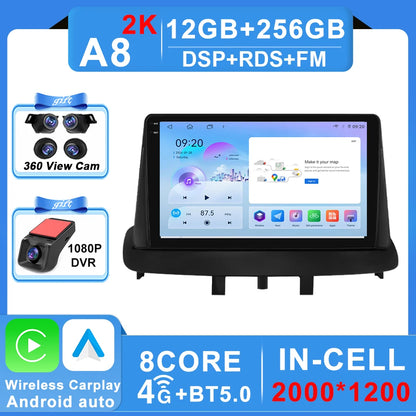 Android 16 pour Renault Megane 3 Fluence Samsung SM3 2008 - 2017 lecteur multimédia DSP CarPlay GPS autoradio