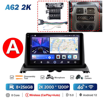 QSZN pour Renault Clio2 BB CB MK2 2001 - 2006 Android 13 autoradio lecteur vidéo multimédia CarPlay Auto 4G unité principale Navigation
