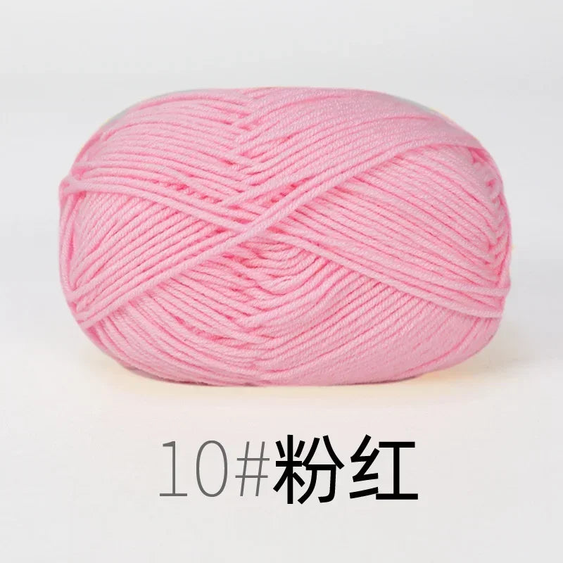 Fil de Lanas teint en coton au lait, 86 couleurs, 4 plis, pour bébé, chapeau, écharpe, pull, poupées, artisanat fait à la main