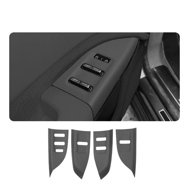 Autocollant de panneau de levage de verre en Silicone pour voiture, Film de protection pour panneau de cadre de bouton de fenêtre pour Zeekr 7X 2024 2025 2026 accessoires