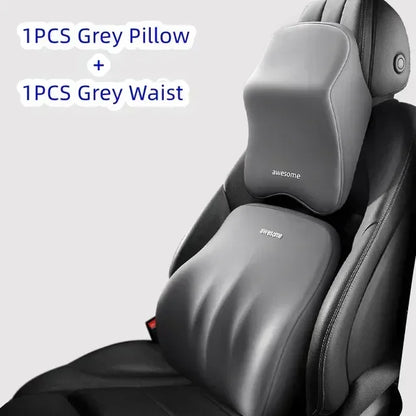 Nouvel appui-tête de voiture avec support lombaire, coussin en mousse à mémoire de forme pour le cou et protection des épaules pour un confort amélioré