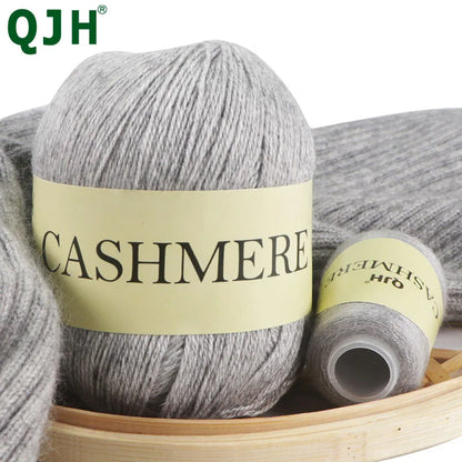 QJH 50 + 20g fil de cachemire tricoté à la main laine peignée de haute qualité pour Cardigan chapeau pull fil de cachemire mongol