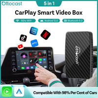 محول Ottocast Play2Video Pro Ai Box CarPlay Android Auto لاسلكي مدمج يوتيوب نتفليكس IPTV للسيارة مع CarPlay سلكي