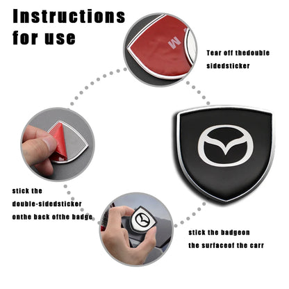 Autocollant de décoration de coffre de carrosserie de style voiture, emblème en métal 3D, Mazda CX5, MX, CX30, Angksela, Atez, MPE, CX3, 2017, Atenza 4, 1 ensemble, 2 ensembles