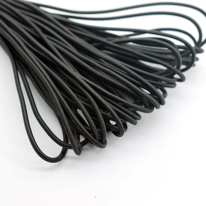Corde élastique solide 1/2/3/4/5MM, blanc/noir, corde élastique de haute qualité, bande en caoutchouc, artisanat de couture pour vêtements, bricolage, accessoire de couture