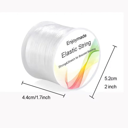 Cordon de Bracelet élastique Transparent, 2 pièces, pour la fabrication de bijoux et de colliers, pour fil à coudre
