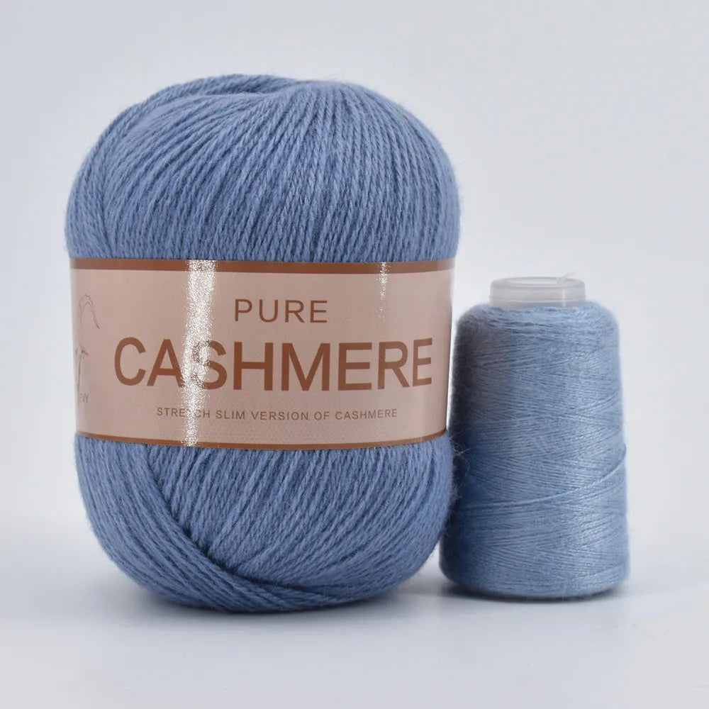 Fil de cachemire pour un crochet 3 plis peigné pur mongol chaud doux tissage flou tricot fil à main en cachemire 5 pièces
