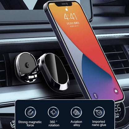 Support de téléphone magnétique pour voiture, support de téléphone pliable pour tableau de bord, support de Navigation rotatif à 360 degrés, accessoires de voiture