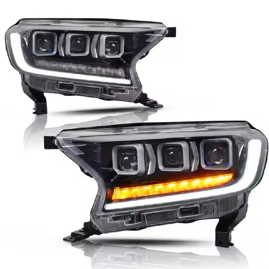 Convient aux phares LED Ranger T7 T8 2015 – 2012, phares Raptor à trois lentilles