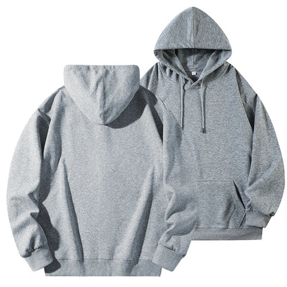Bricolage LOGO personnalisé pur coton automne et hiver mode décontracté hommes et femmes à manches longues hauts noir sweat à capuche pull