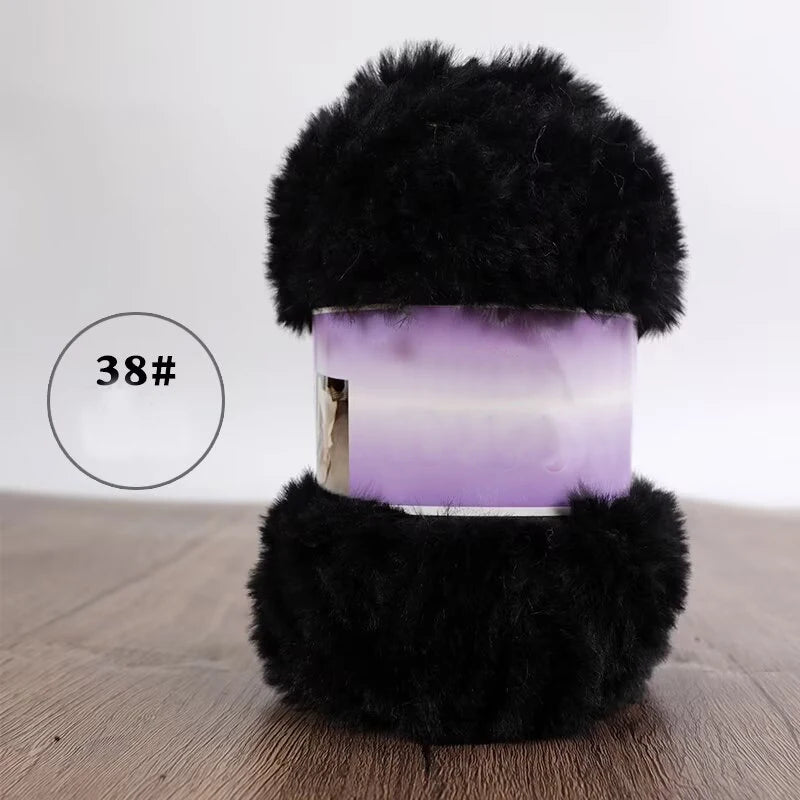 Fil de fausse fourrure 200g pour tricoter des pantoufles, des pulls chauds, des écharpes et des chapeaux faits à la main