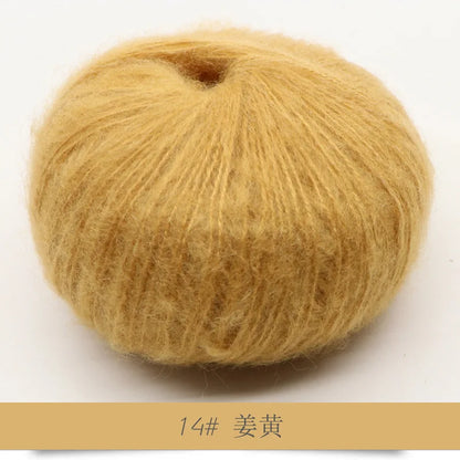Fil Mohair tricoté à la main, 25g, 1 pièce, ligne de laine chaude au Crochet, pull shwal, écharpe