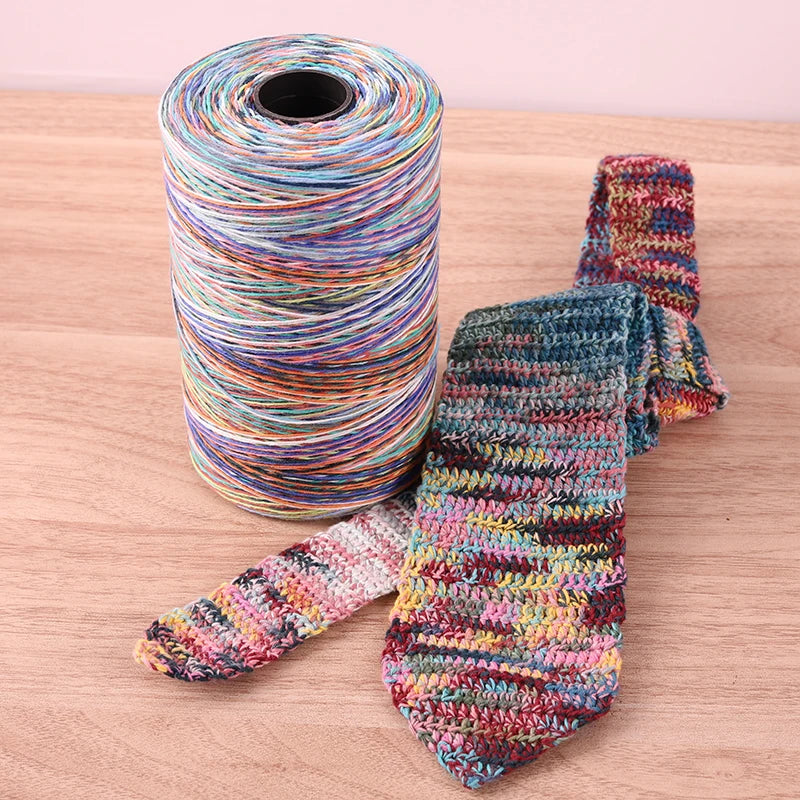 100% coton motif arc-en-ciel teint rétro fil de coton fait à la main matériel de bricolage pour tricoter motif à la mode pull écharpe chapeau écharpe bandeau sac à dos sac à main accessoires de vêtements boule de fil