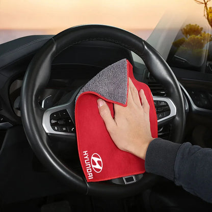 Serviette en microfibre, accessoires de nettoyage de voiture, pour Hyundai Genesis N-LINE I10 I20 I30 I40 IX20 IX35 Kona Getz Veloster Tucson