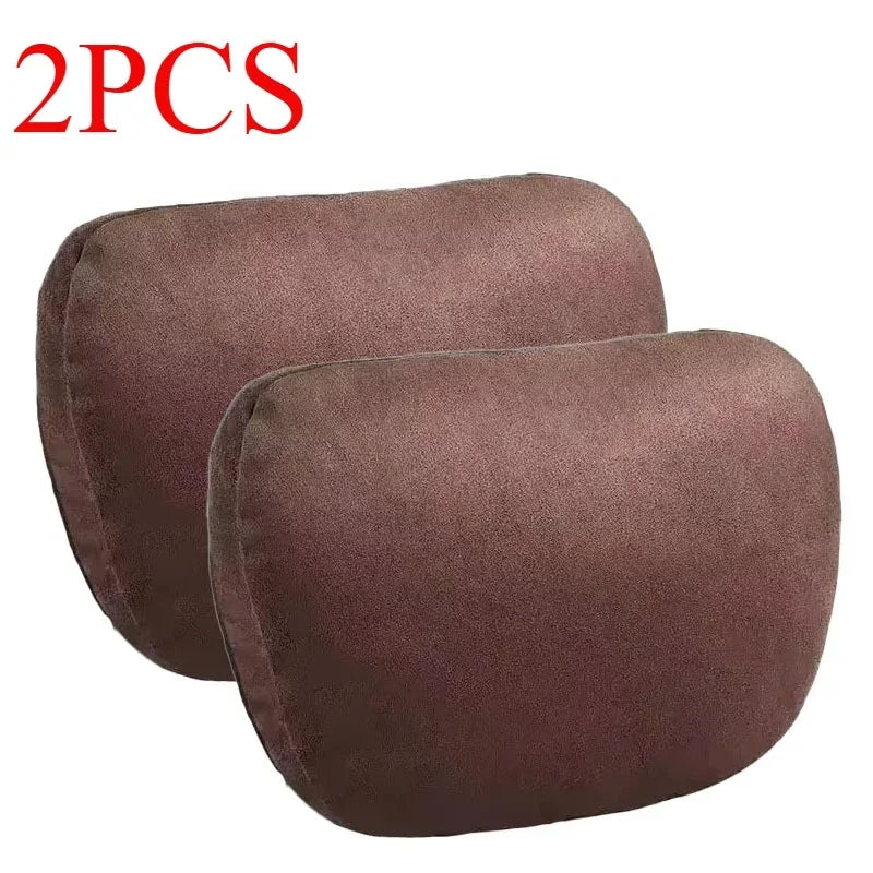 Appui-tête de voiture en coton à mémoire de forme, 2 pièces, Support de cou, accessoires de voiture, classe de siège, doux, universel, réglable, oreiller de voiture, coussin de repos du cou