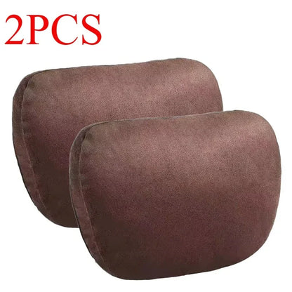 Appui-tête de voiture en coton à mémoire de forme, 2 pièces, Support de cou, accessoires de voiture, classe de siège, doux, universel, réglable, oreiller de voiture, coussin de repos du cou