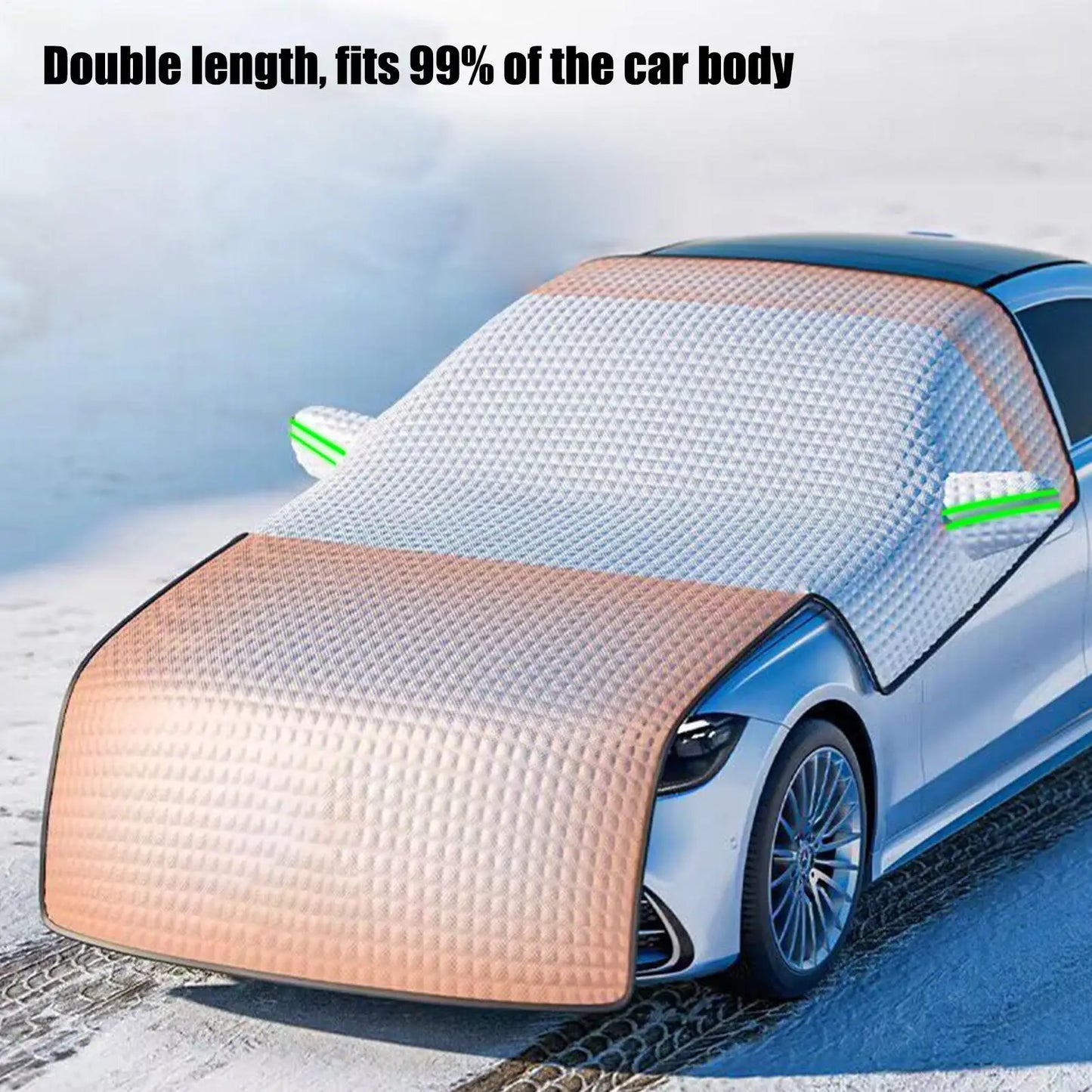 Couverture de neige pour pare-brise de voiture d'hiver, protection Anti-gel, demi-couvercle de voiture, protection contre la glace, pare-soleil pour fenêtre de voiture