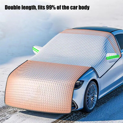 Couverture de neige pour pare-brise de voiture d'hiver, protection Anti-gel, demi-couvercle de voiture, protection contre la glace, pare-soleil pour fenêtre de voiture