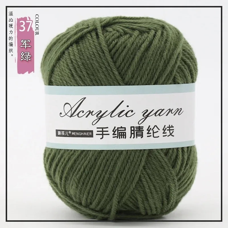 Fil tricoté en acrylique mélangé à 4 brins, avec crochet pour pull, chaussures, pantoufles, écharpe, démarreur tissé à la main pour débutants