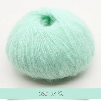 Fil Mohair tricoté à la main, 25g, 1 pièce, ligne de laine chaude au Crochet, pull shwal, écharpe