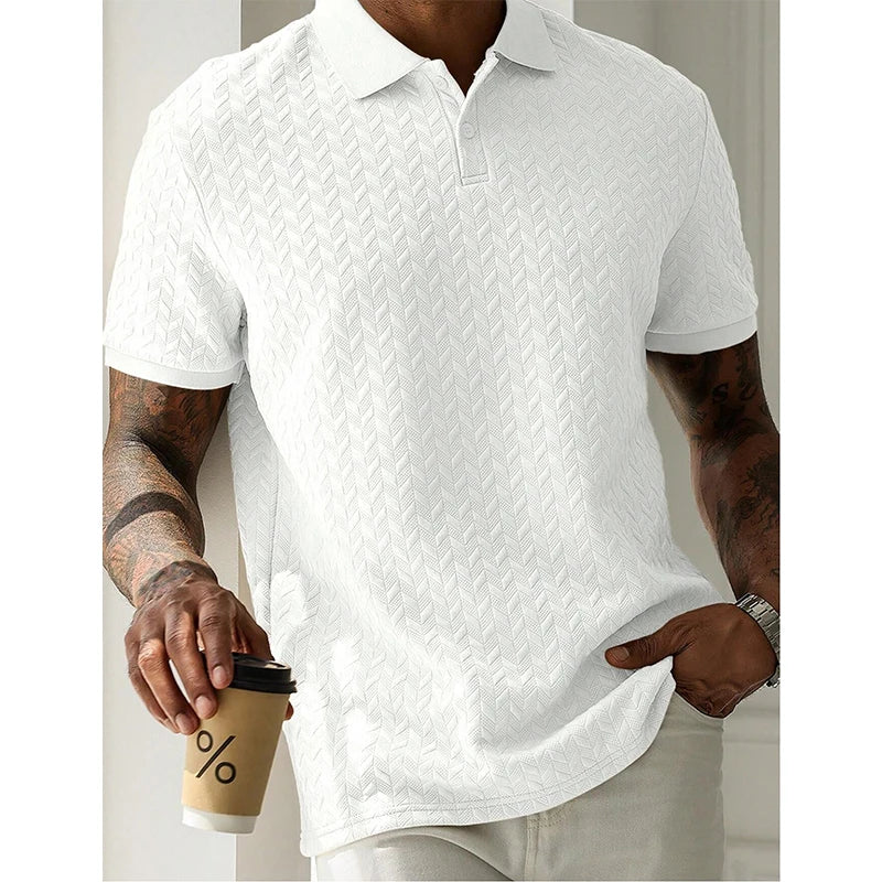 Polo d'été à manches courtes pour hommes, Streetwear, hauts de couleur unie, marque respirante