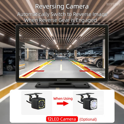 Hipppcron 9 "Radio de voiture Portable lecteur vidéo multimédia sans fil CarPlay et Android Auto IPS écran tactile BT USB TF entrée AUX