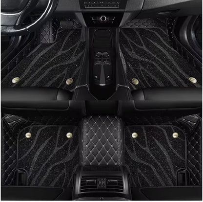 Tapis de sol de voiture personnalisés Double couche, pour Lexus LX LX450 LX460 LX470 LX570, doublures de sol en cuir, accessoires