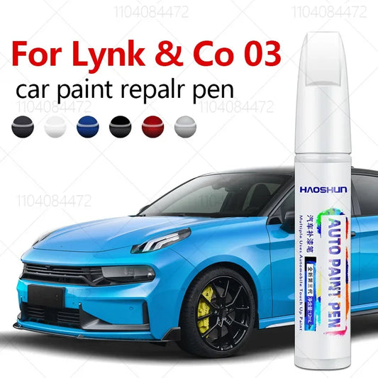 Stylo de réparation de peinture à plateforme CMA, pour Geely Lynk & Co 03 2018 – 2025, dissolvant de rayures, bricolage, accessoires automobiles, noir, blanc, bleu, rouge