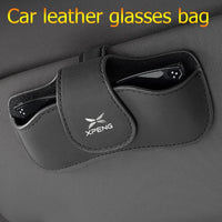 Sac à lunettes pare-soleil de voiture, boîte de rangement en cuir résistant à l'usure pour lunettes de soleil XPeng G3 G6 G9 P5 P7 P7 + P9 G3i X9 N5 G7 MONA M03