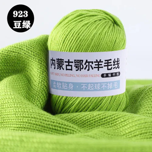 Fil de laine pour enfants, crochet à la main pour chapeaux, écharpes, chandails, optique moyenne, doux pour la peau, doux, 6 rôles, 100 g/ensemble