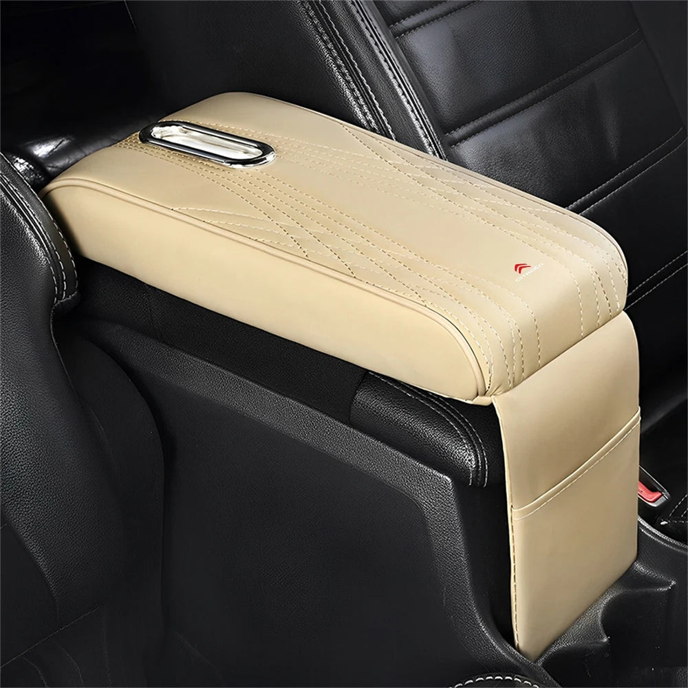 Boîte de rangement pour accoudoir épais, Console centrale de voiture, coussin avec poche de rangement pour mouchoirs, accessoires pour citroën C2 C3 C1 Picasso, 1 pièce