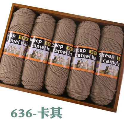 Fil de cachemire épais pour Crochet, tricot à la main, pull, écharpes, manteaux, chapeau, gants, bricolage, fil de laine d'alpaga doux et chaud, 500 g/ensemble