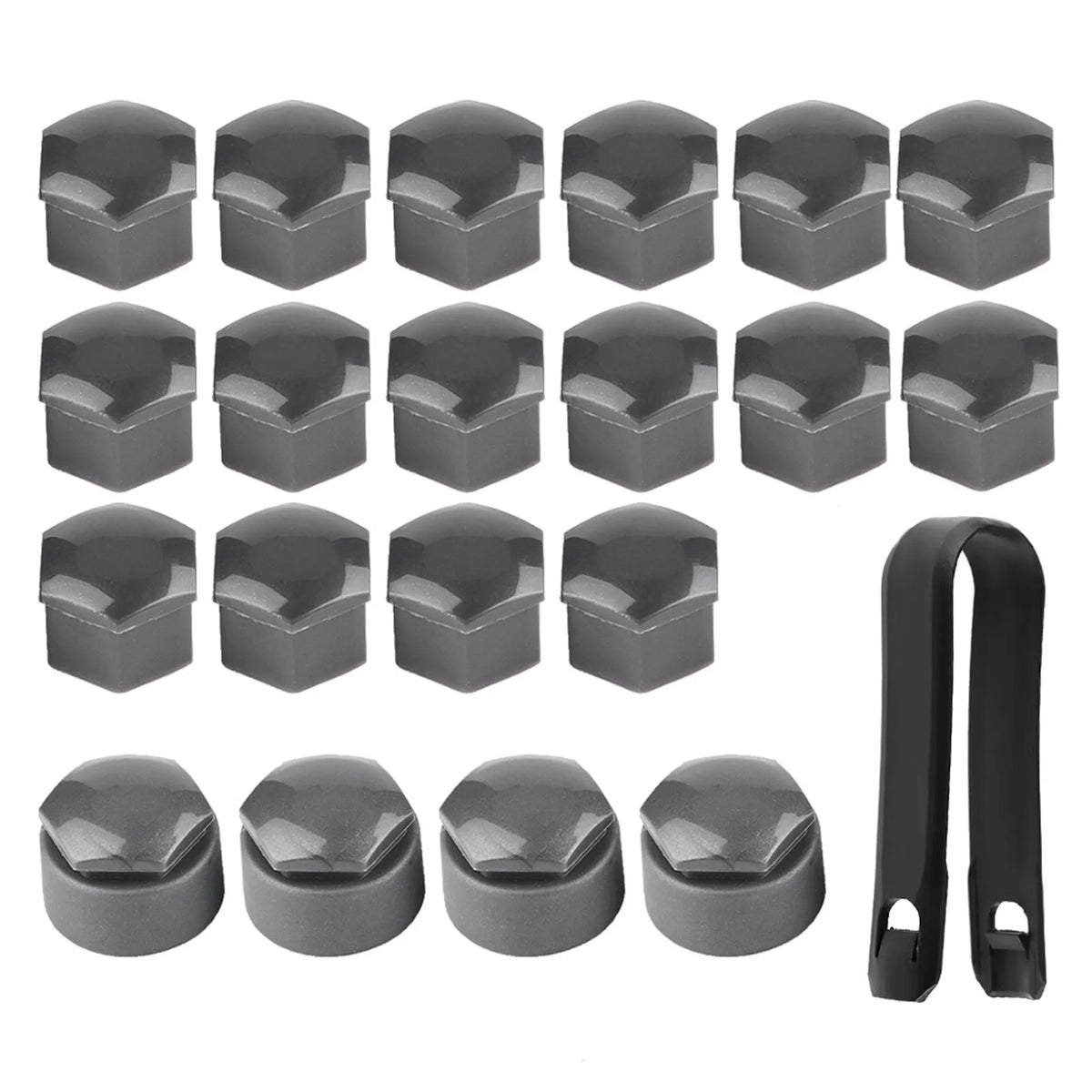 Capuchons d'écrou de roue de voiture, 17mm, 19mm, 21mm, couvercle de vis de moyeu automatique de roue de voiture, protection anti-étirement, couvercle de vol, accessoires automobiles, 20 pièces