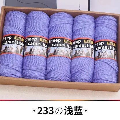 Fil de cachemire épais pour Crochet, tricot à la main, pull, écharpes, manteaux, chapeau, gants, bricolage, fil de laine d'alpaga doux et chaud, 500 g/ensemble
