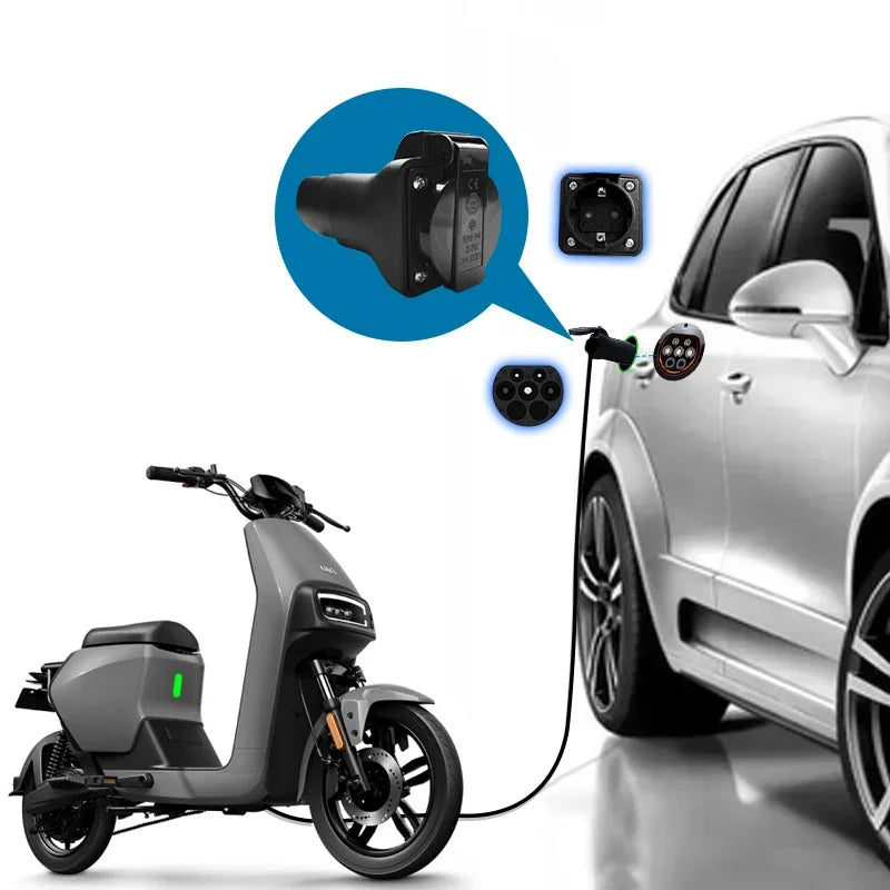 Prise de décharge de câble V2L, chargeur EV GBT, charge 16A avec adaptateur ue, centrale électrique extérieure pour voiture électrique
